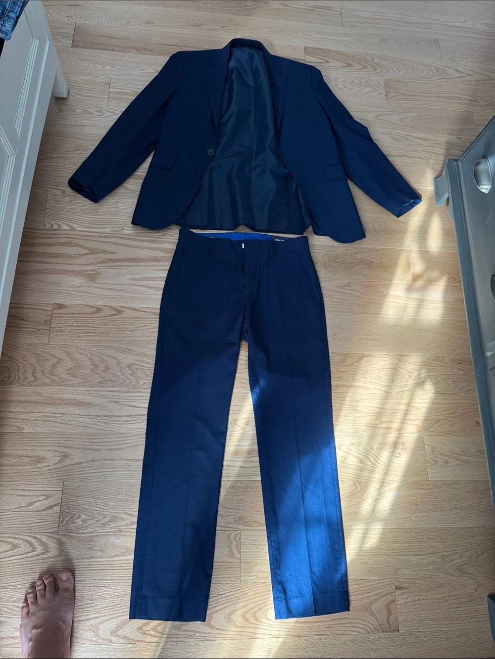 Classic men’s navy two piece suit